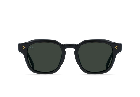 RAEN - Sunglasses - RUNE - Recycled Black/Green Polarized - 48