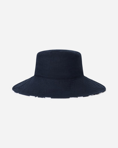 Womens - Bucket Hat - Reversible Classic Hibiscus - Navy