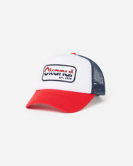 Old School Trucker Cap - Red White Navy
