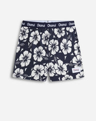 Mens Classic Boxer Short - Hibiscus Navy