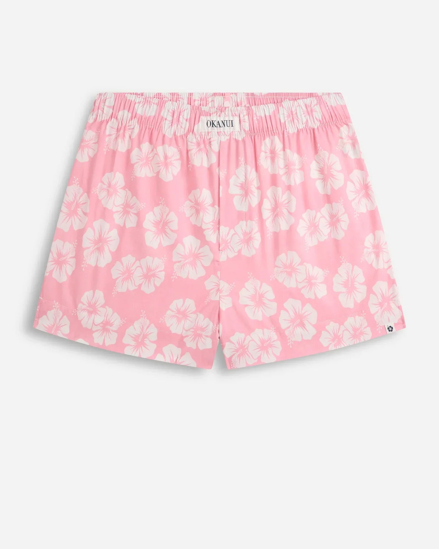 Womens Classic Boxer Short - OG Hibiscus Pale Pink