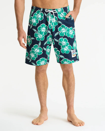 Mens Classic Short - Tri Colour Navy Emerald White