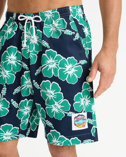 Mens Classic Short - Tri Colour Navy Emerald White