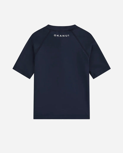 Girls Ikon Short Sleeve Rashie - Navy White