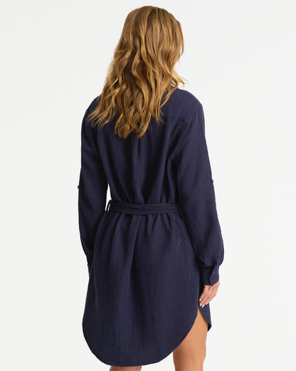 Seychelles Long Sleeve Overshirt - Navy