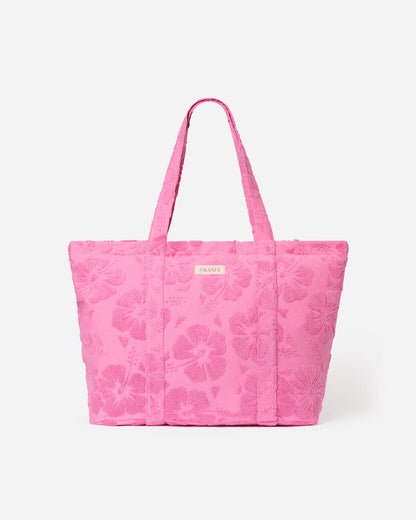 Bag - Weekender Terry Beach Bag - Hibiscus Pink