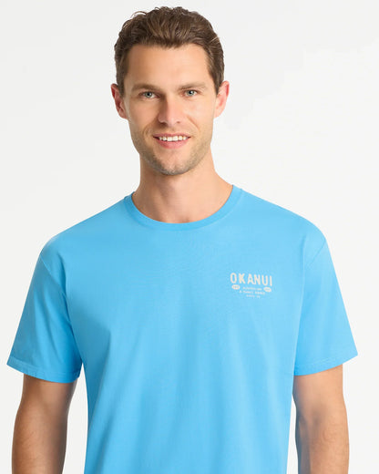 Mens Stamped T'Shirt - Azure