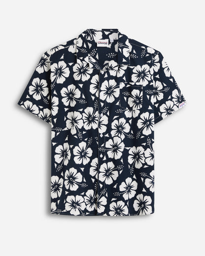 Mens - Classic Shirt - Classic Hibiscus Navy