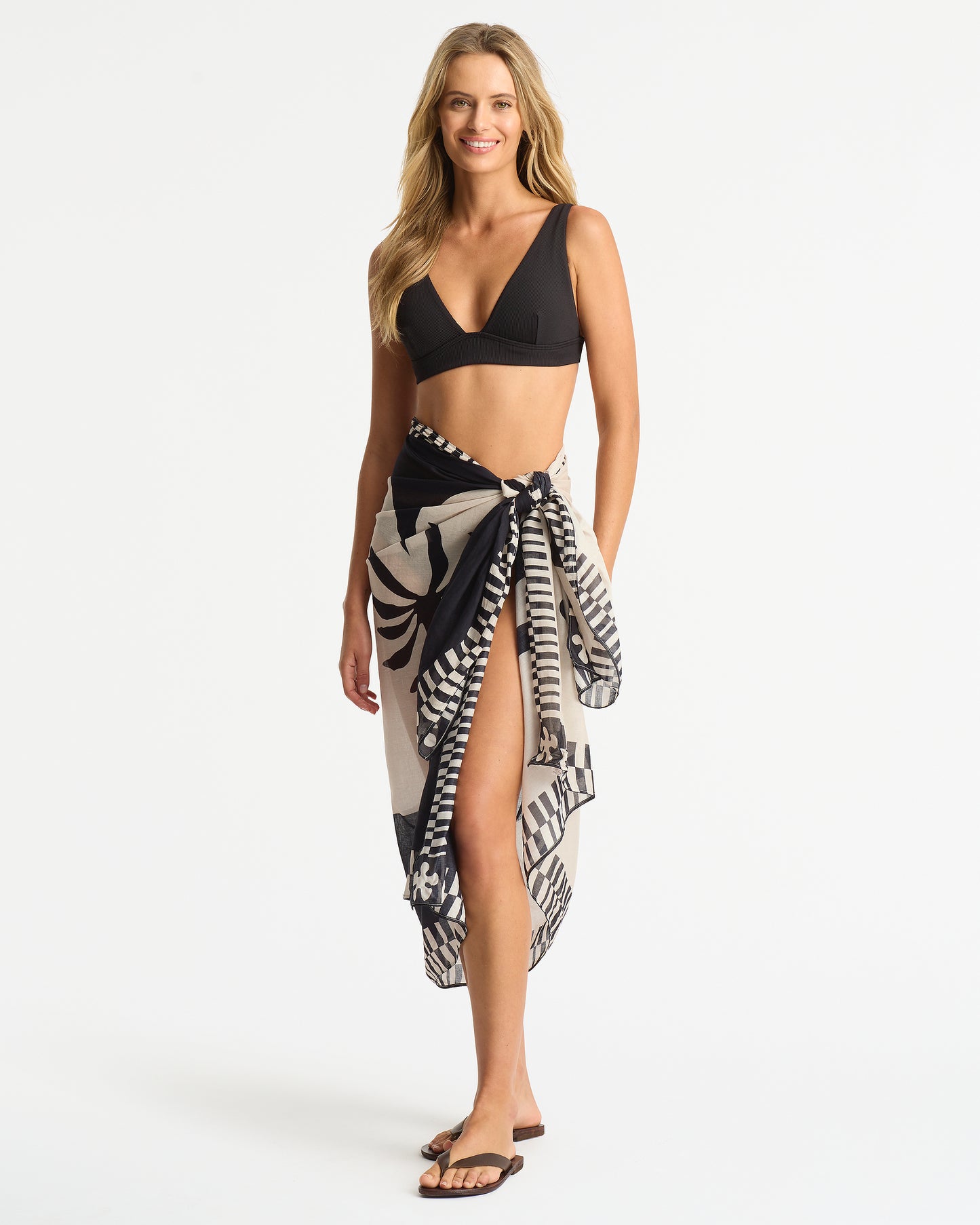 Womens - Sarong - Tide - Black Sea