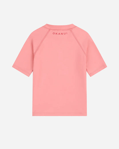 Girls Ikon Short Sleeve Rashie - Pink Cherry