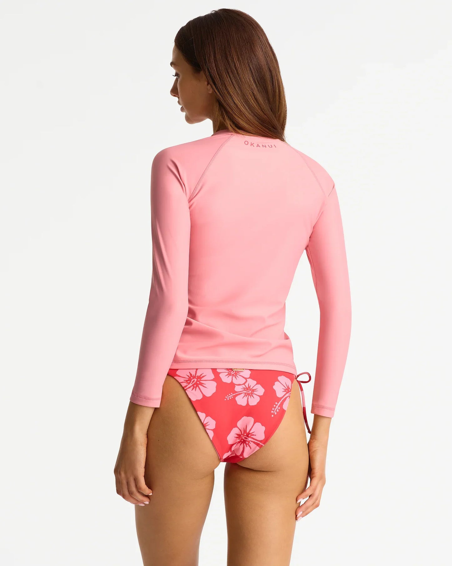 Womens Ikon Long Sleeve Rashie - Pink Cherry