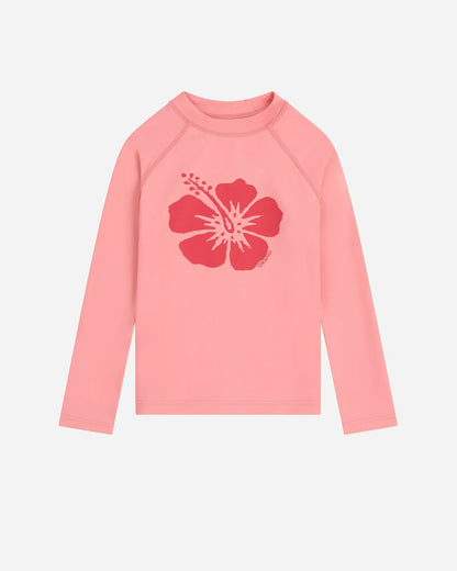 Girls Ikon Long Sleeve Rashie - Pink Cherry
