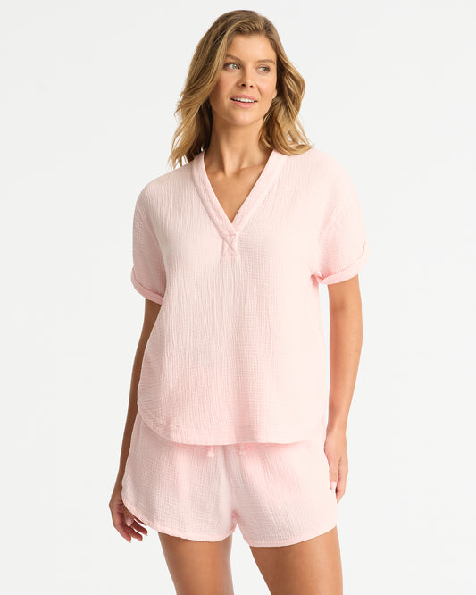 Seychelles Top - Pale Pink