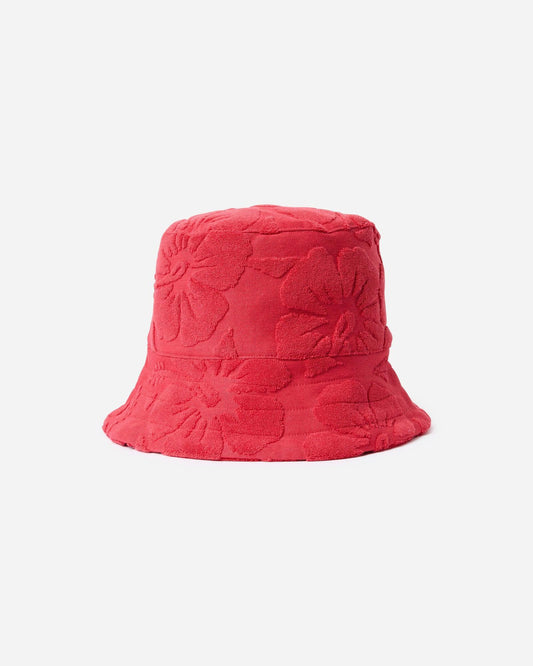 Weekend Terry Bucket Hat- Hibiscus Cherry