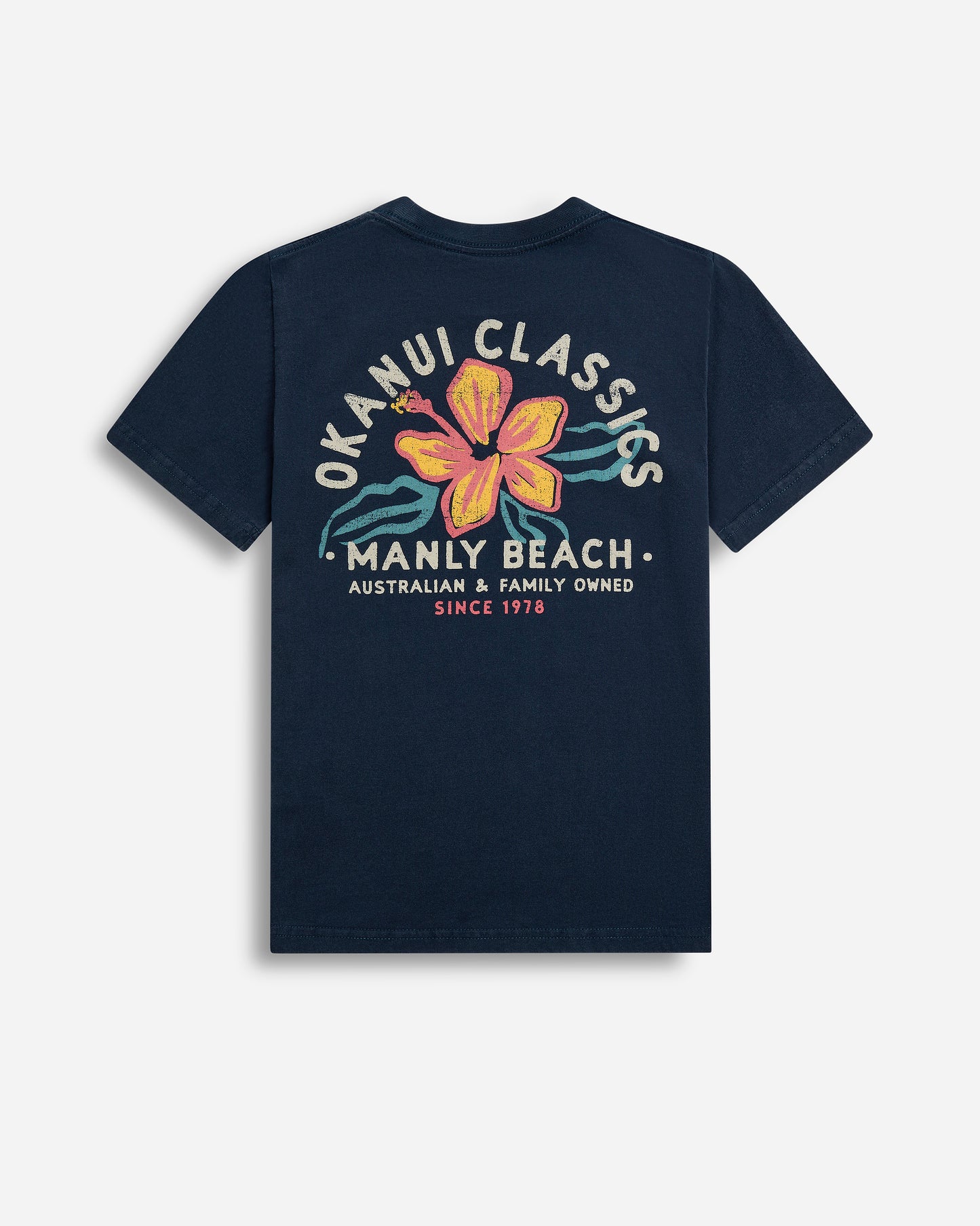 Kids Destination Lockup Tee - Manly - Washed Navy
