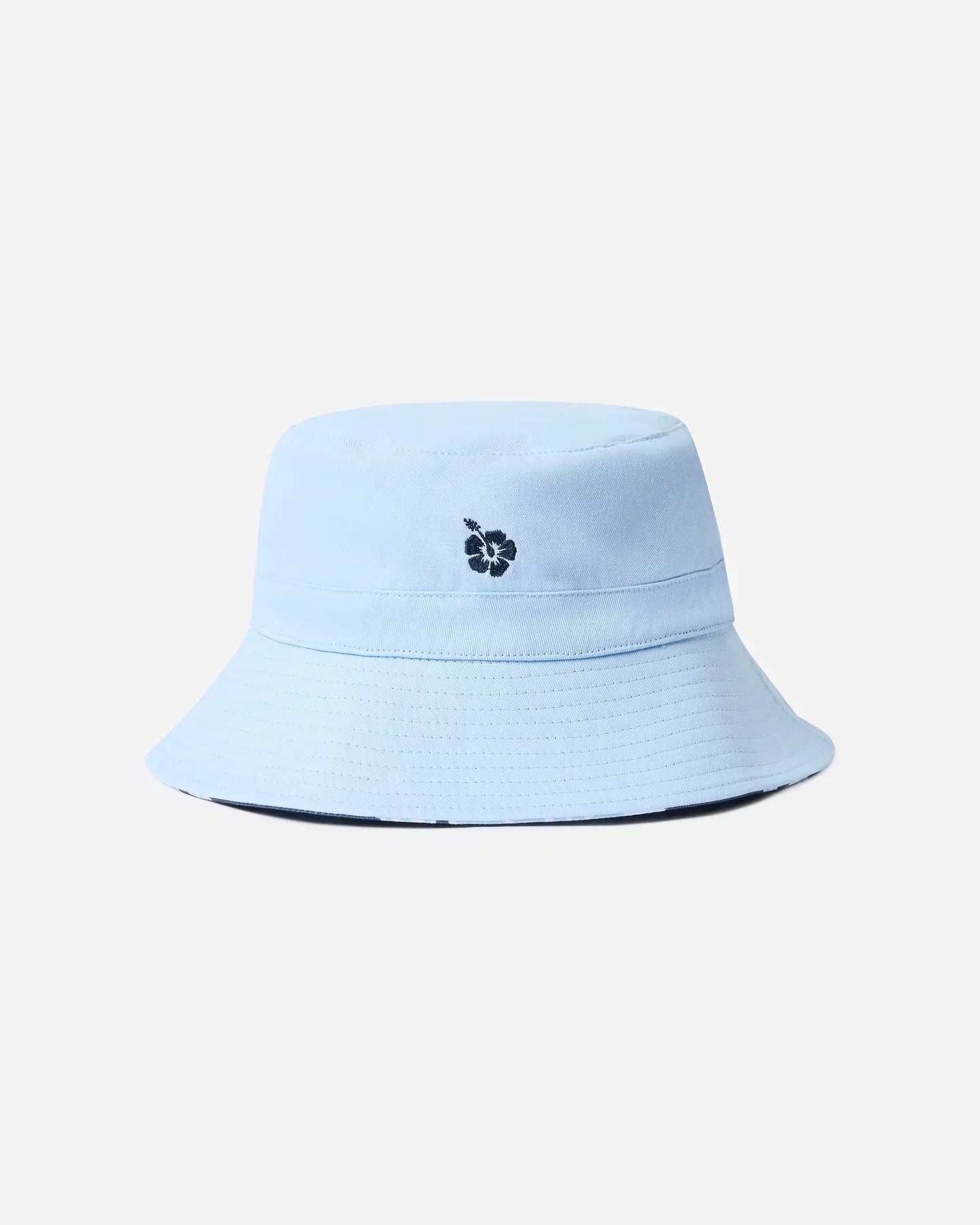 Hibiscus Tri Colour Bucket Hat - Navy Blue White