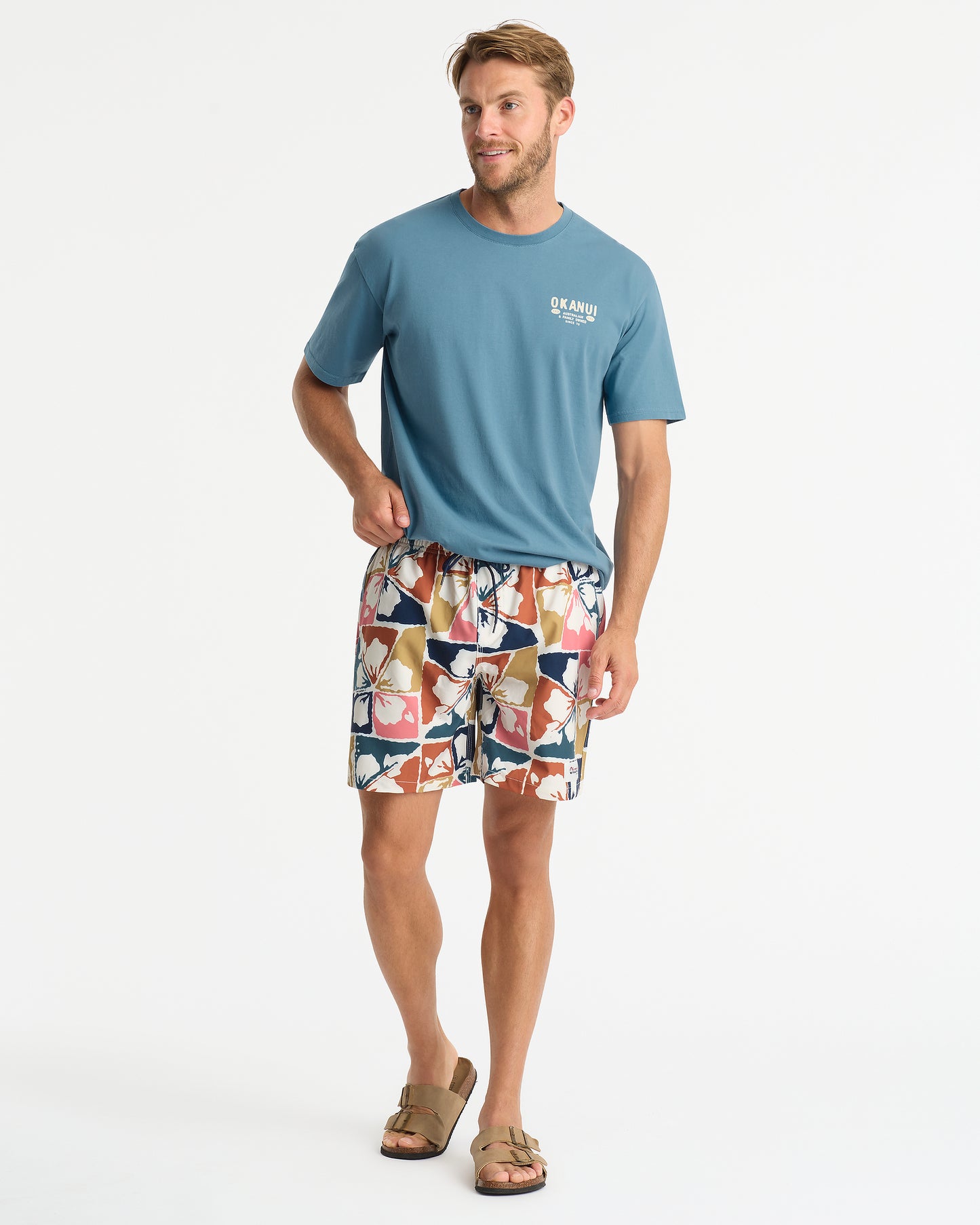 Mens - Stretch Swim Short - Pursuit Swim Short - Stone Multi