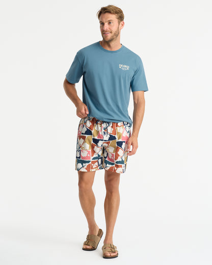 Mens - Stretch Swim Short - Pursuit Swim Short - Stone Multi