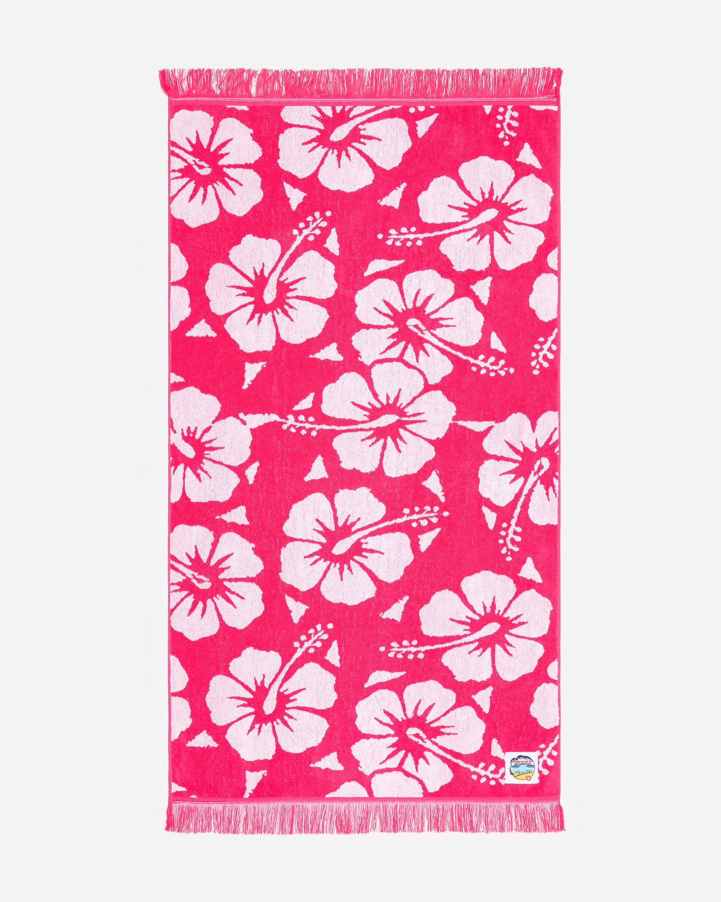 Towel - Okanui Hibiscus Beach Towel - Glow Pink