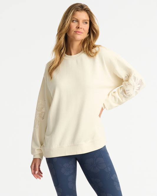 Breakfast Club Fleece Cew - Cream