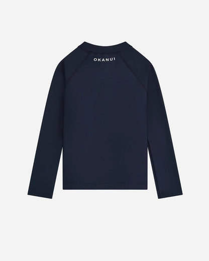 Girls Ikon Long Sleeve Rashie - Navy White