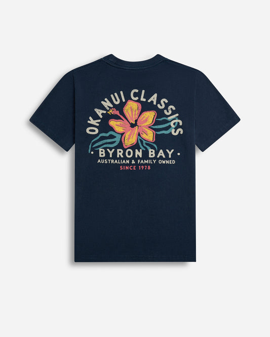 Kids Destination Lockup Tee - Byron Bay - Washed Navy