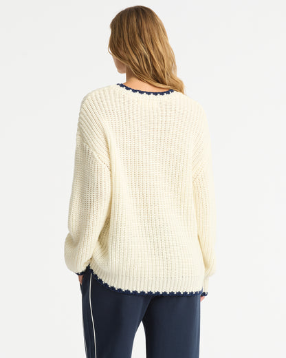Cloud Knit - Cream Navy