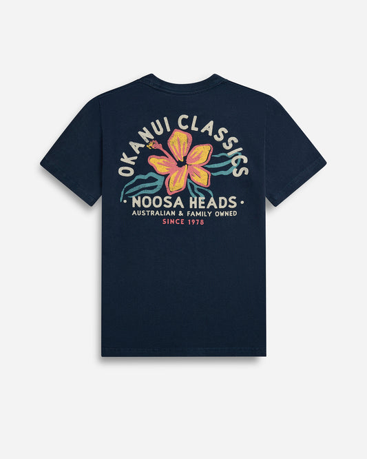 Kids Destination Lockup Tee - Noosa - Washed Navy