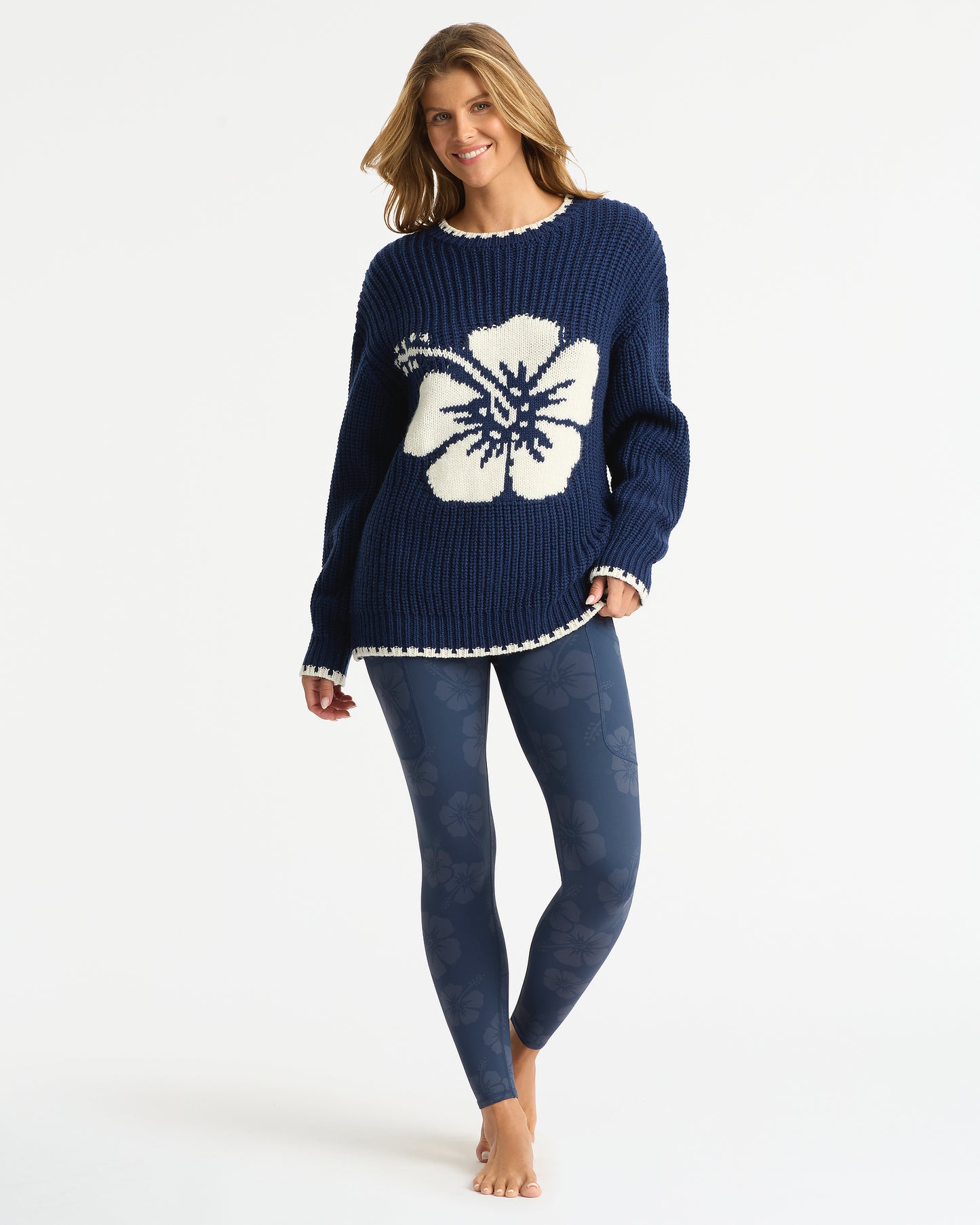 Cloud Knit - Navy Cream