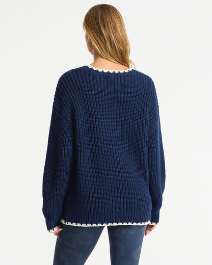 Cloud Knit - Navy Cream