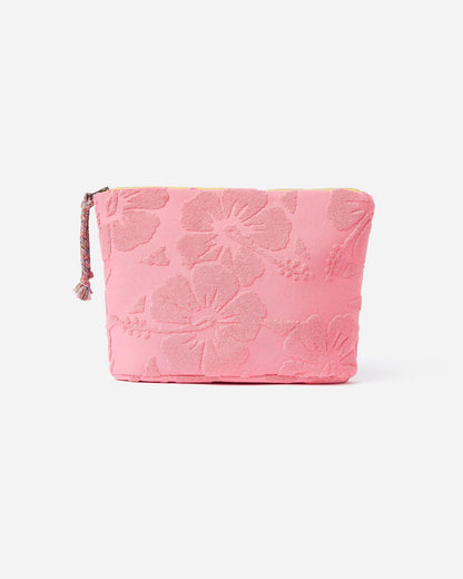 Weekend Terry Cosmetic Bag - Hibiscus Pink