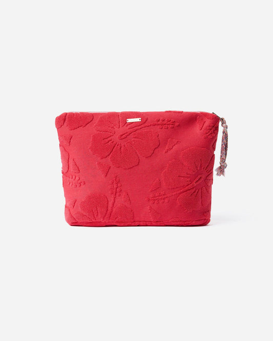 Weekend Terry Cosmetic Bag- Hibiscus Cherry