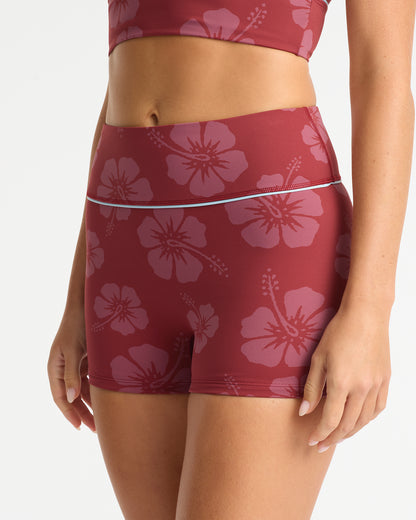 Active Swim Short - Tonal Hibiscus Sienna