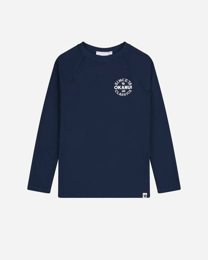 Boys Ikon Long Sleeve Rashie - Navy