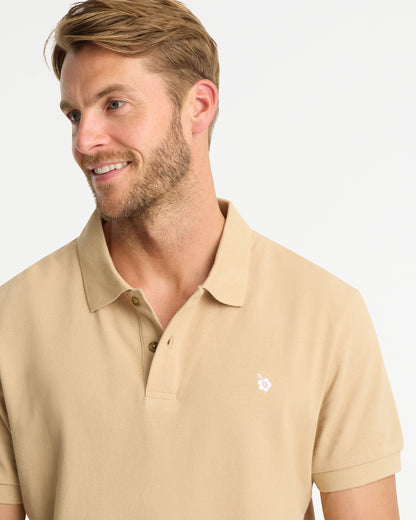 Mens - Polo Shirt - Classic Polo - Stone