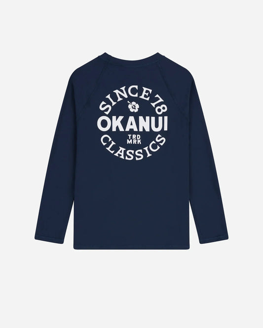 Boys Ikon Long Sleeve Rashie - Navy