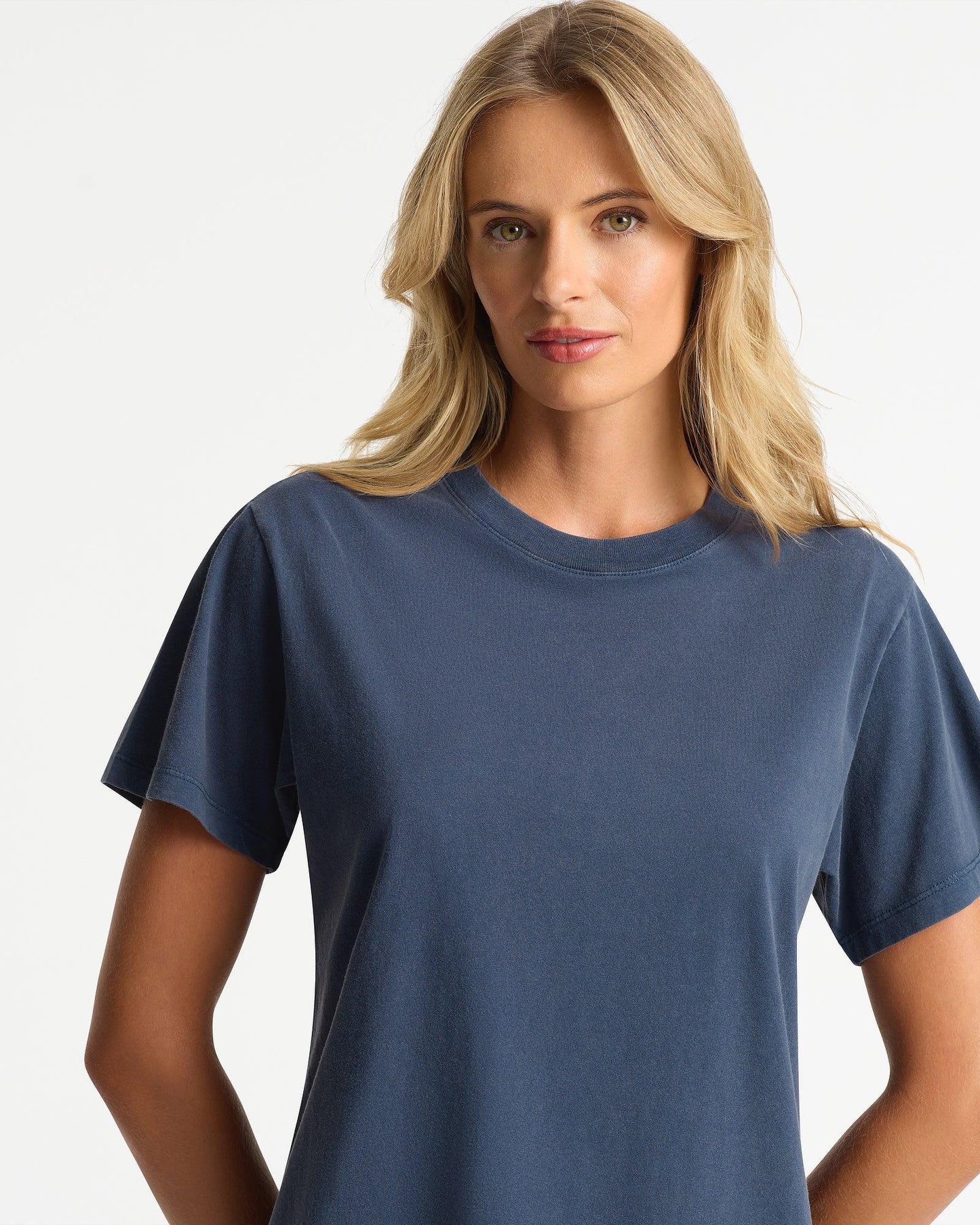 Womens Boxy T'Shirt - Washed Navy
