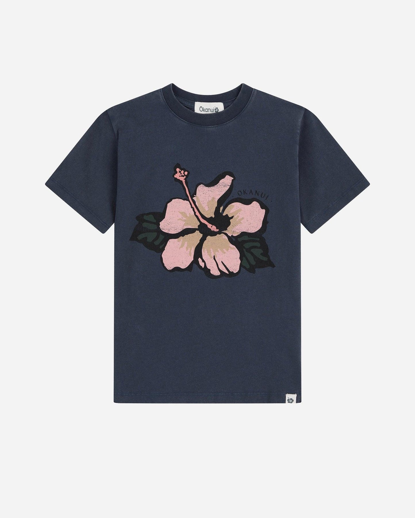 Girls Blooming T'Shirt - Washed Navy