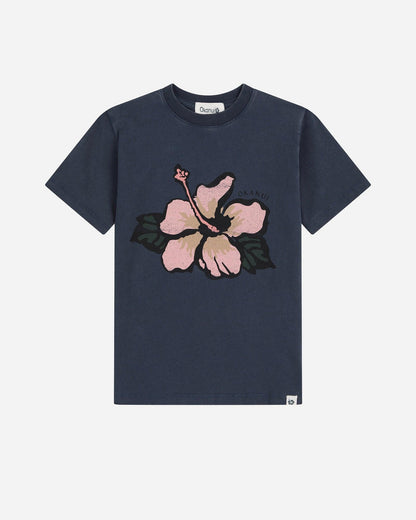 Girls Blooming T'Shirt - Washed Navy