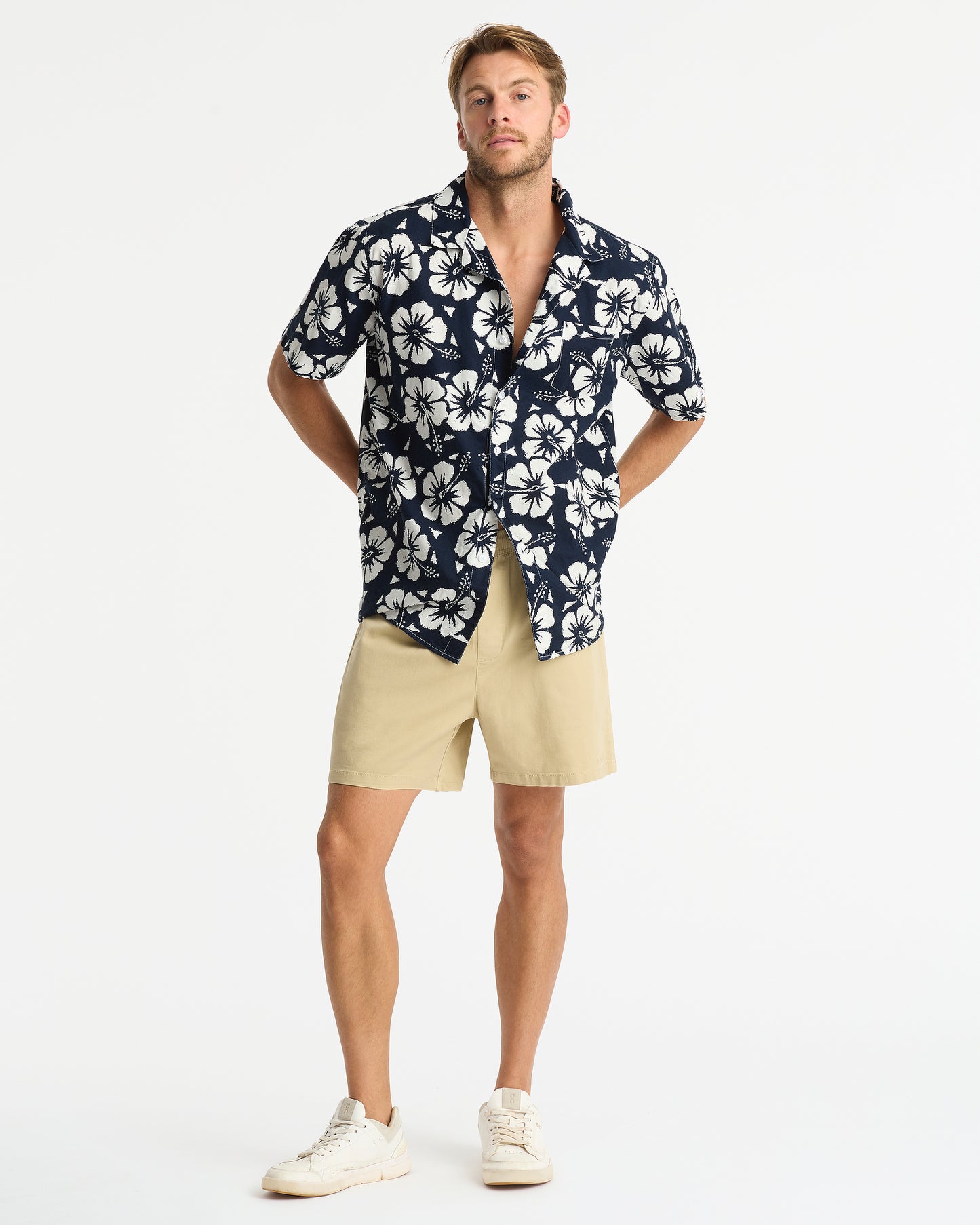 Mens - Classic Shirt - Classic Hibiscus Navy