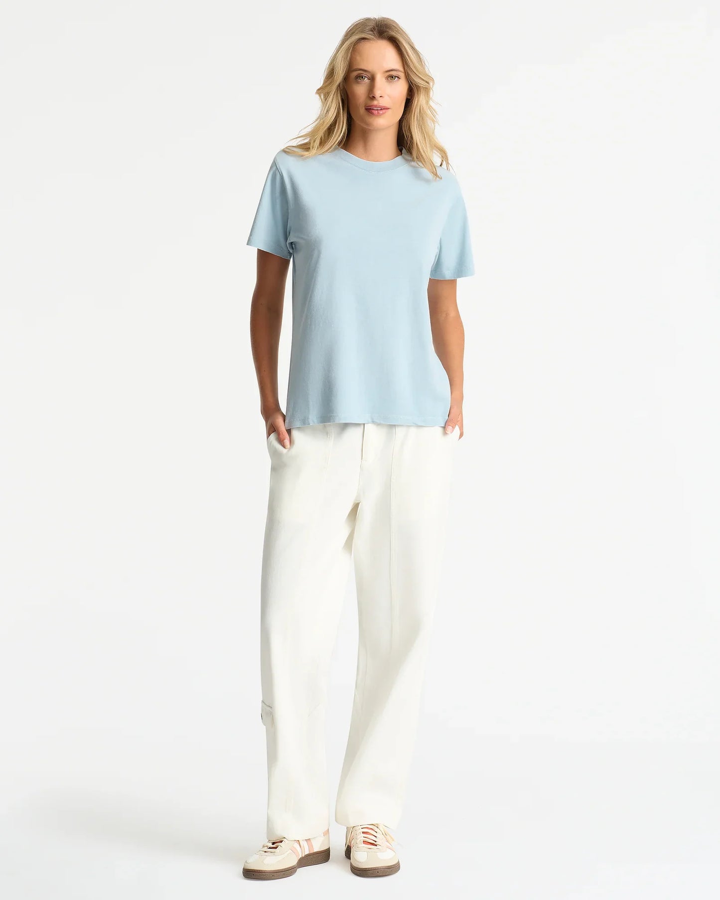 Womens Boxy T'Shirt - Washed Blue