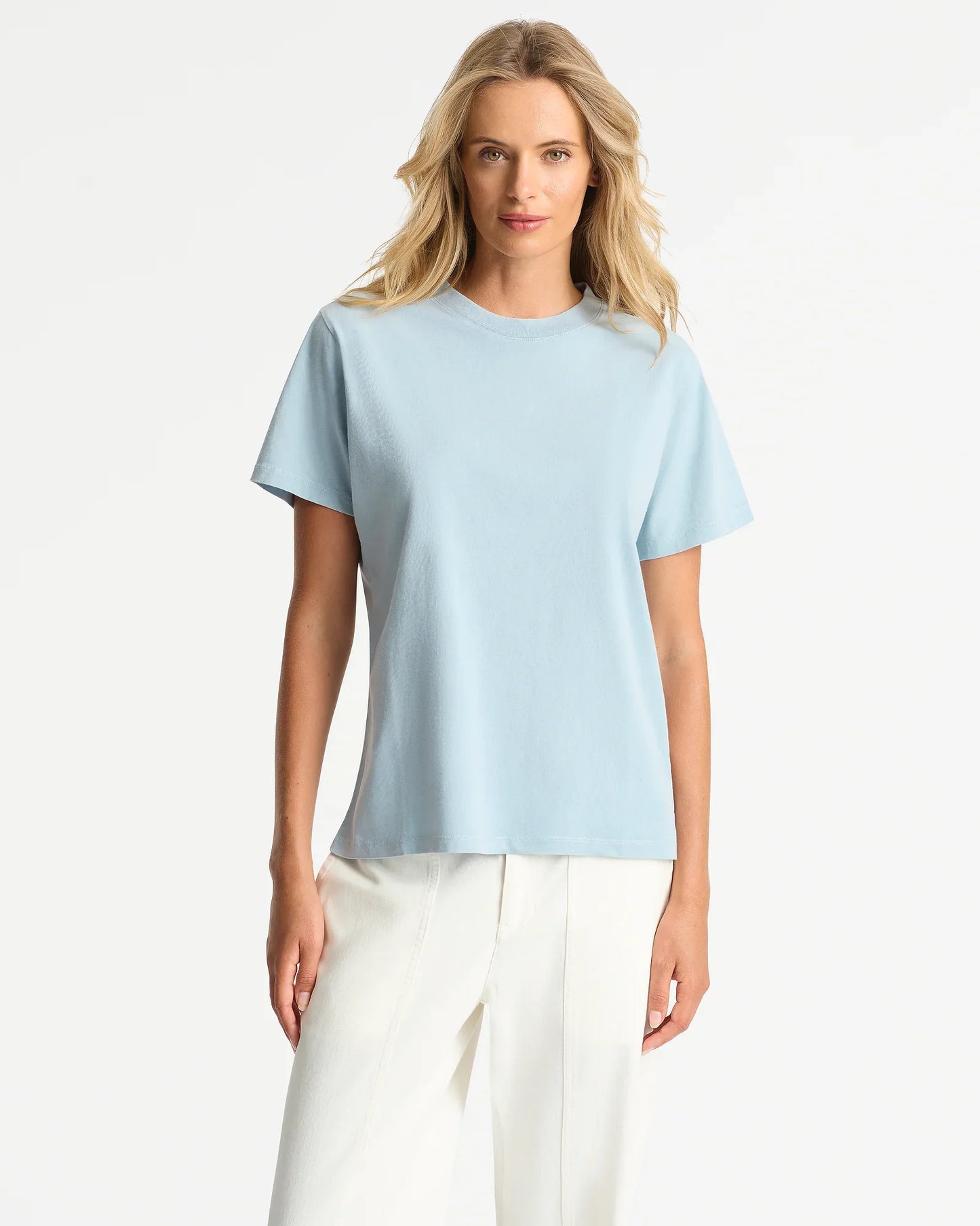 Womens Boxy T'Shirt - Washed Blue