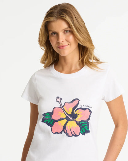 Womens Blooming Slim T'Shirt - White