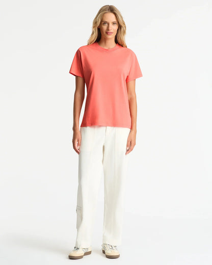 Womens Boxy T'Shirt - Washed Coral