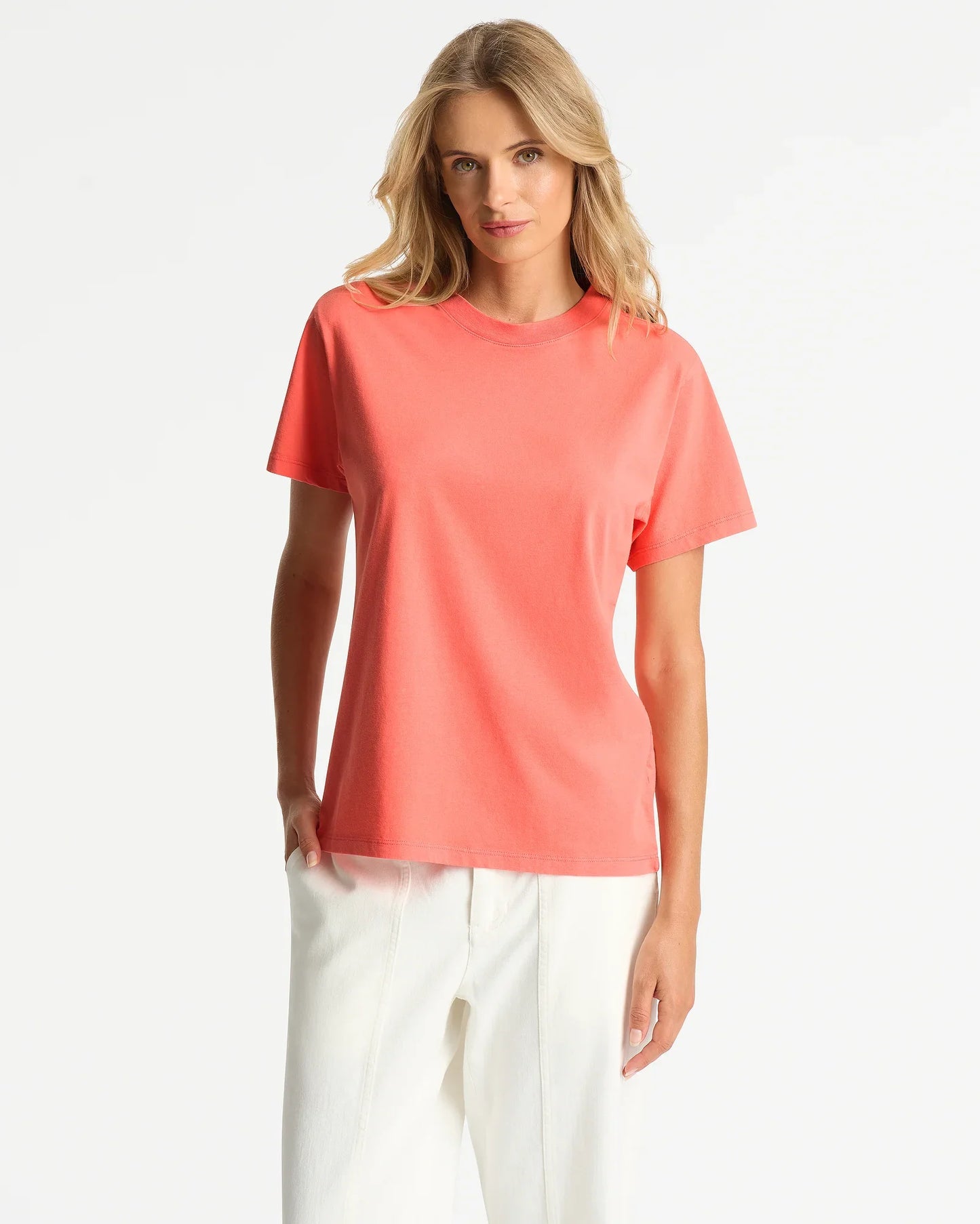 Womens Boxy T'Shirt - Washed Coral