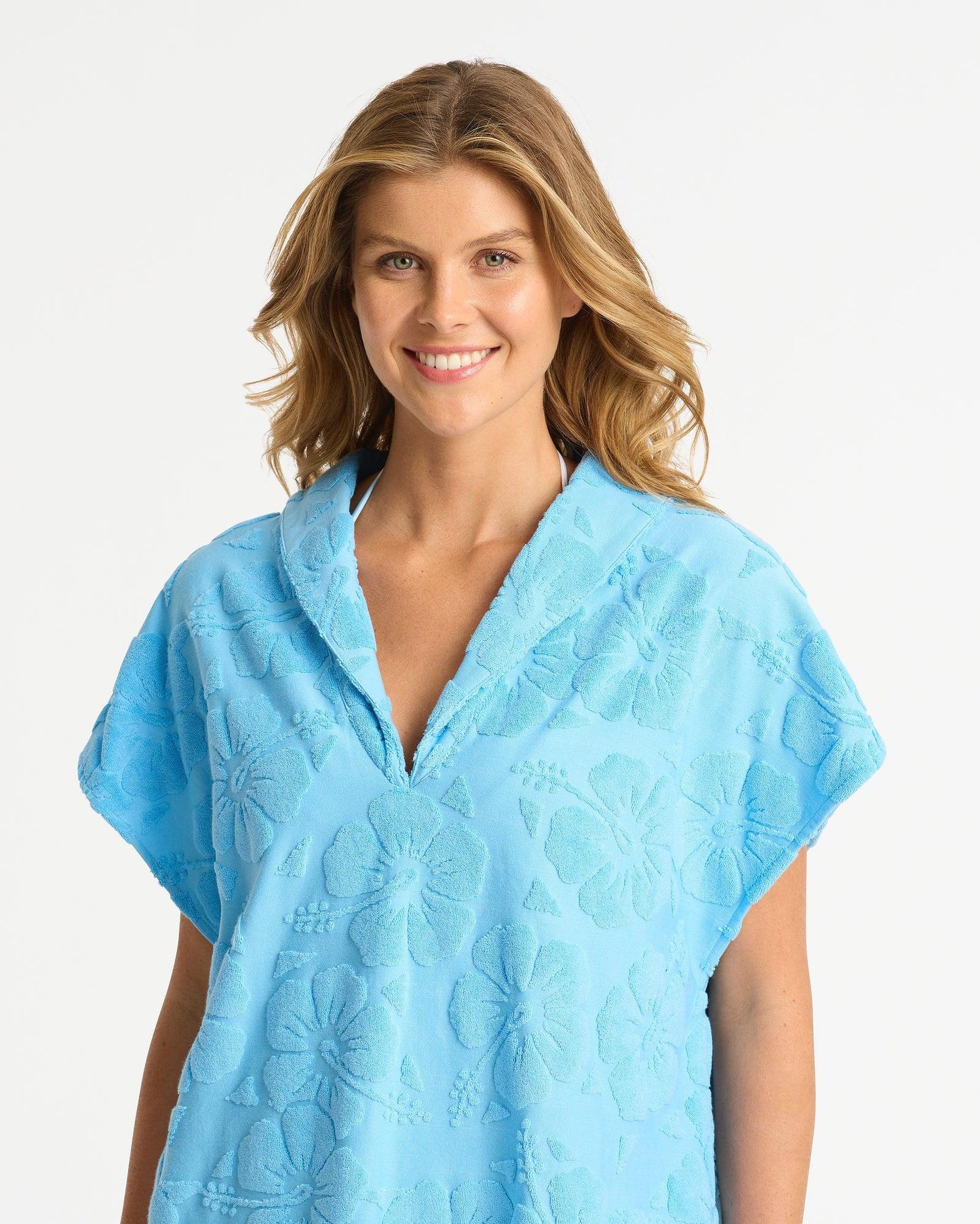 Weekend Terry Overswim - Hibiscus Azure