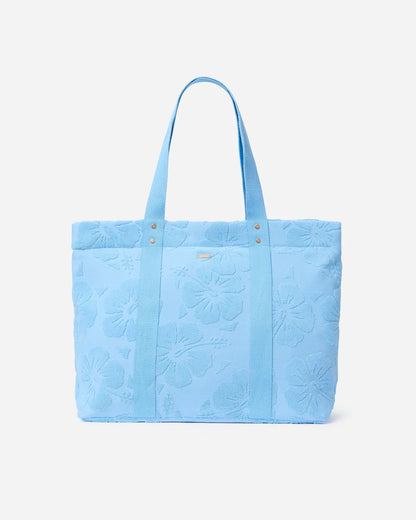 Weekend Terry Tote Bag- Hibiscus Azure