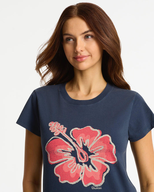 New Aloha Slim T'Shirt - Washed Navy