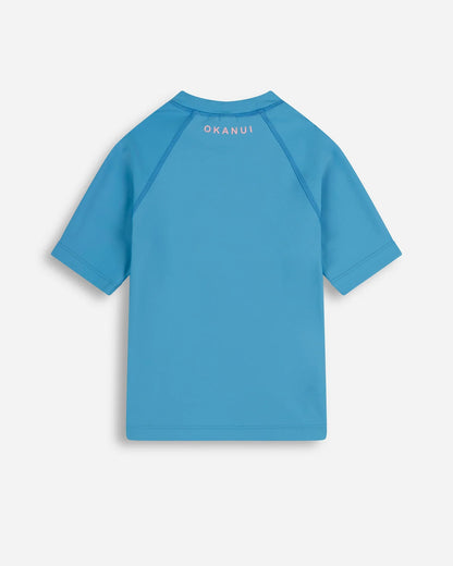 Girls Ikon Short Sleeve Rashie - Azure Pale Pink