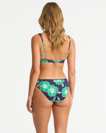 Caspia Trapezium Swim Top - Navy Emerald